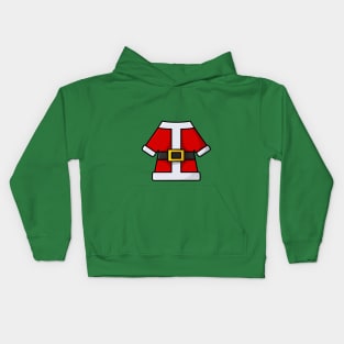 Santa Claus coat with buttons and belt vector icon illustration. Kids Hoodie